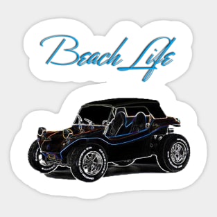 Beach Life Buggy Car Sticker